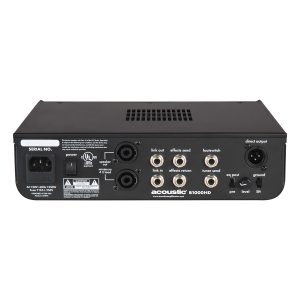 Rear view of acoustic B1000HD Class-D Bass Head