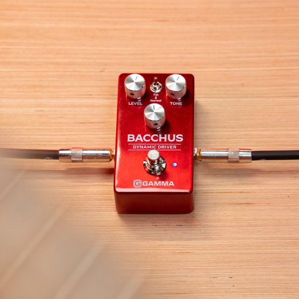 Gamma Bacchus dynamic drive pedal on the floor.