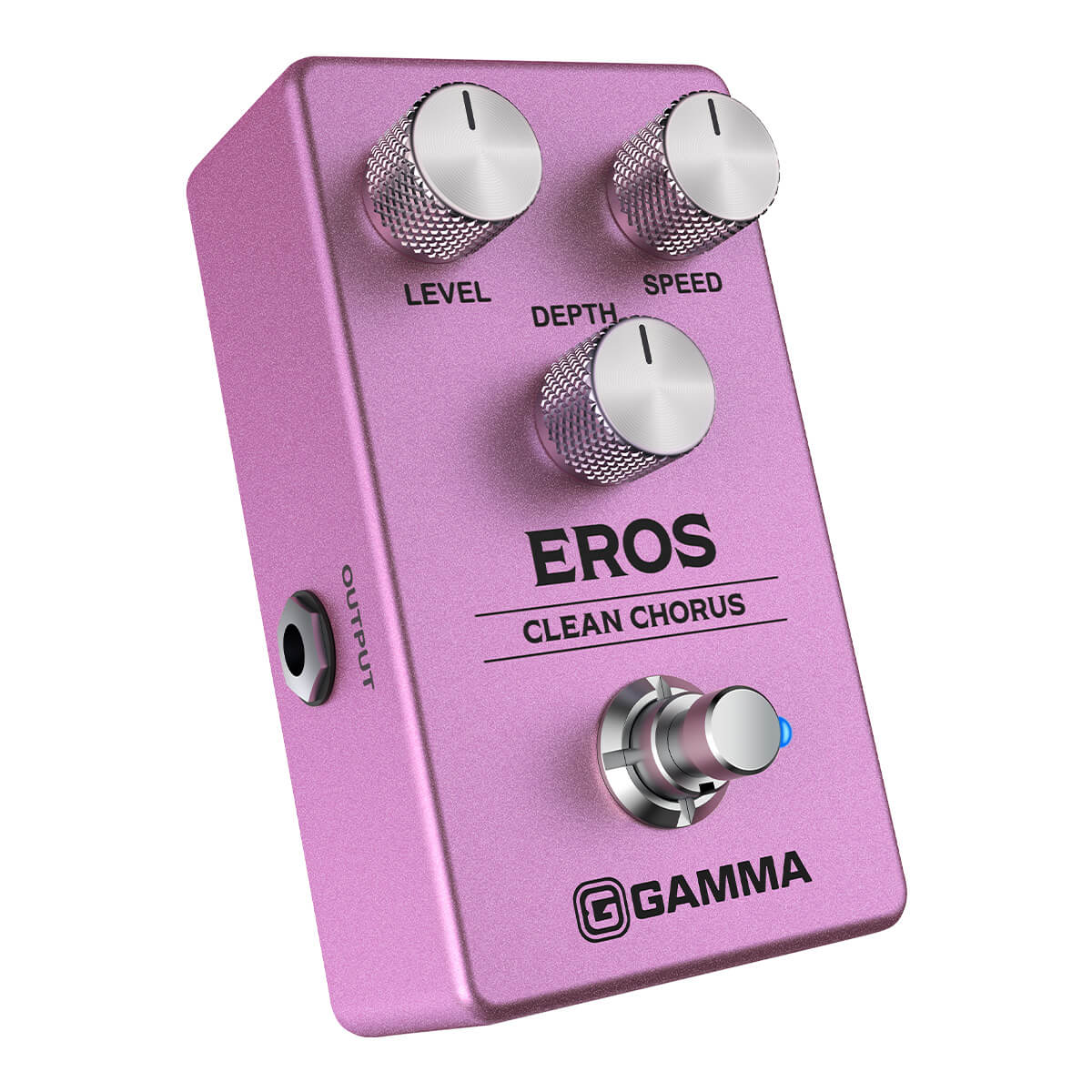 Gamma Eros clean chorus pedal angled right.