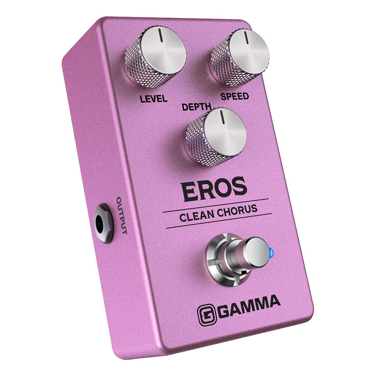 Gamma Eros clean chorus pedal angled right.
